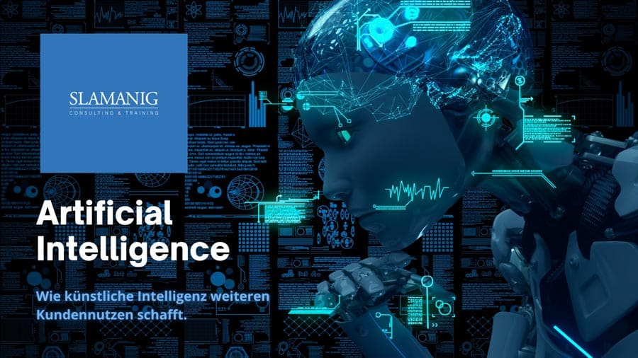 Hochentwickelte KI-Technologie mit Roboter und digitaler Datenanalyse, zeigt Innovation und Zukunftsorientierung im Bereich künstliche Intelligenz.