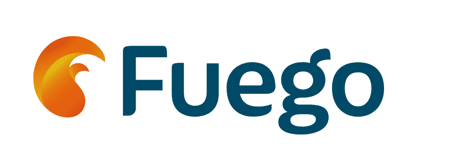 Innovatives Brand-Logo für Fuego – beispielhafte Darstellung eines dynamischen Brandings, Mehrwert für Unternehmenskommunikation.
