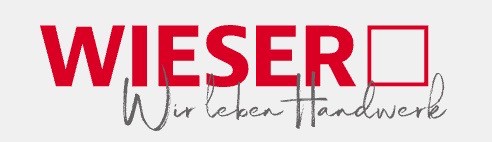 Modernes Logo-Design für WIESER Handwerk, innovativ und professionell, passend für Website & Marketing.