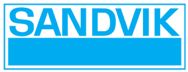 Sandvik Logo, Symbol für Qualität und Innovation, technische Unternehmensmarke, Industrie, Maschinenbau, Mining, Fertigung, Logo Design, Unternehmensbranding.