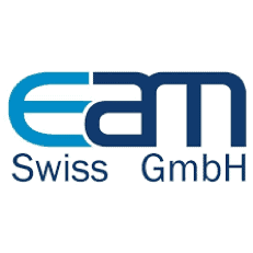 EAM Swiss GmbH Logo – professionelles Firmenlogo, geeignet für Unternehmenswebseiten, symbolisiert Kompetenz und Innovation in Energie-Management.